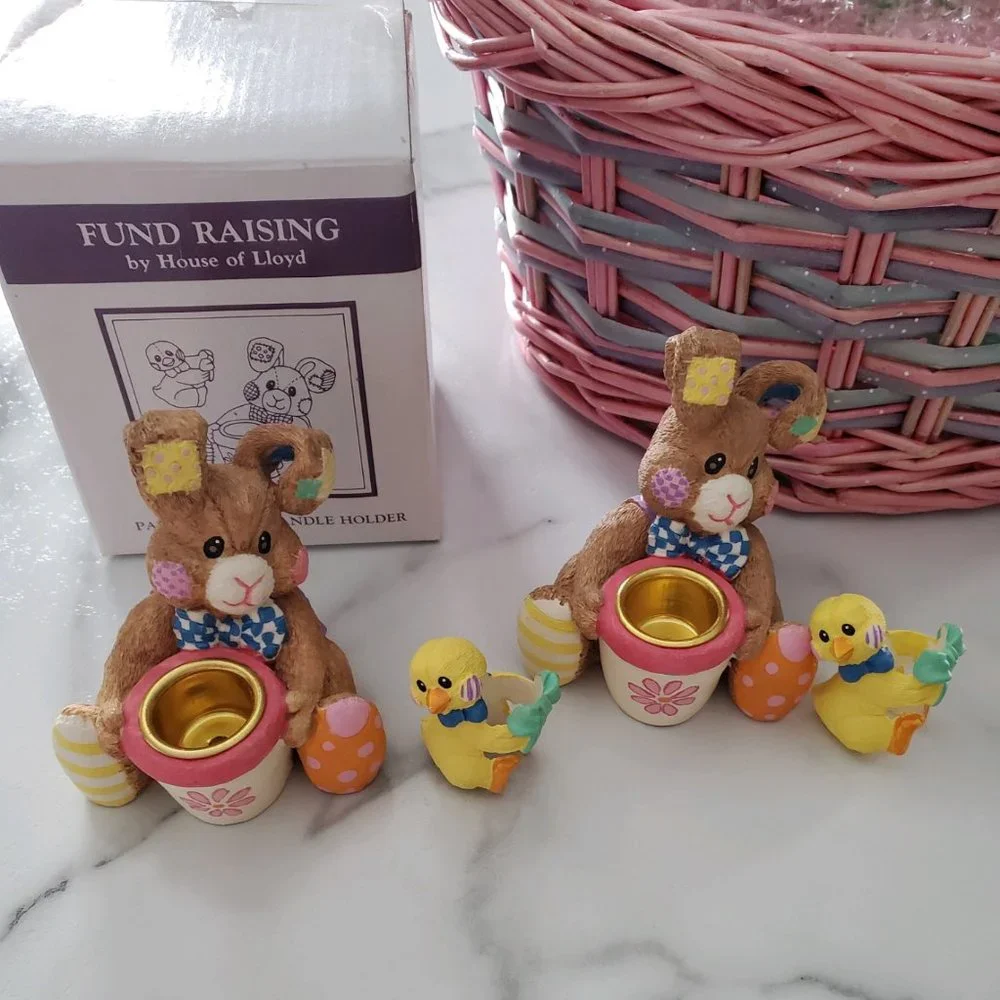 Easter Bunny Taper Candlestick Holder Chic hugger